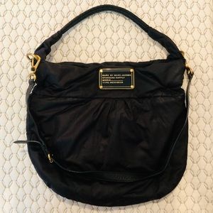 Marc By Marc Jacobs Classic Q Hiller Black Nylon Hobo Crossbody Bag